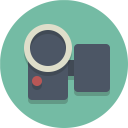 پیش‌نمایش فایل video-camera-compact از پک آیکون های تخت زیبا