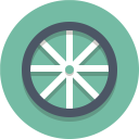 پیش‌نمایش فایل bike-wheel از پک آیکون های تخت زیبا