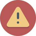 پیش‌نمایش فایل caution-41 از پک آیکون های تخت زیبا