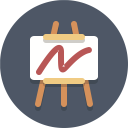 پیش‌نمایش فایل easel-46 از پک آیکون های تخت زیبا