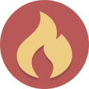 پیش‌نمایش فایل flame-42 از پک آیکون های تخت زیبا