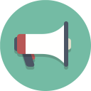 پیش‌نمایش فایل megaphone-269 از پک آیکون های تخت زیبا