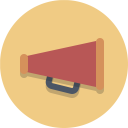 پیش‌نمایش فایل megaphone-270 از پک آیکون های تخت زیبا