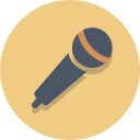 پیش‌نمایش فایل microphone-483 از پک آیکون های تخت زیبا
