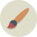 پیش‌نمایش فایل paint-brush-1 از پک آیکون های تخت زیبا