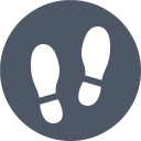 پیش‌نمایش فایل shoeprints از پک آیکون های تک رنگ زیبا