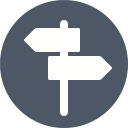 پیش‌نمایش فایل cross-roads-1 از پک آیکون های تک رنگ زیبا