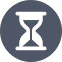 پیش‌نمایش فایل hourglass-180 از پک آیکون های تک رنگ زیبا