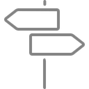 پیش‌نمایش فایل street-sign از پک آیکون های وب سبک خطی رایگان