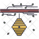 پیش‌نمایش فایل bee-hive از پک طبیعت - خطی توپر