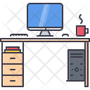 پیش‌نمایش فایل computer-desk-42 از پک مبلمان - خطی توپر