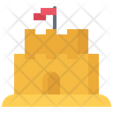 پیش‌نمایش فایل sand-castle-flag-5911662 از پک ساحل