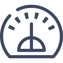 پیش‌نمایش فایل speedometer-72 از پک آیکون های رابط کاربری نئون آبی رایگان