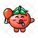 پیش‌نمایش فایل cute-tomato-eating-fried-chicken-4443275 از پک گوجه فرنگی بامزه