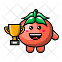 پیش‌نمایش فایل cute-tomato-get-golden-trophy-4443277 از پک گوجه فرنگی بامزه