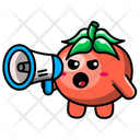 پیش‌نمایش فایل cute-tomato-holding-a-megaphone-4443282 از پک گوجه فرنگی بامزه