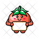 پیش‌نمایش فایل cute-tomato-holding-blank-board-4443285 از پک گوجه فرنگی بامزه