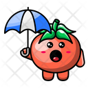 پیش‌نمایش فایل cute-tomato-holding-umbrella-4443287 از پک گوجه فرنگی بامزه
