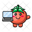 پیش‌نمایش فایل cute-tomato-with-a-laptop-4443300 از پک گوجه فرنگی بامزه