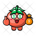 پیش‌نمایش فایل cute-tomato-with-money-expression-4443307 از پک گوجه فرنگی بامزه