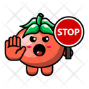 پیش‌نمایش فایل cute-tomato-with-stop-sign-4443309 از پک گوجه فرنگی بامزه