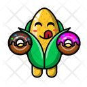 پیش‌نمایش فایل cute-corn-eating-a-doughnut-4443179 از پک ذرت ناز