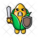 پیش‌نمایش فایل cute-corn-holding-sword-and-shield-4443190 از پک ذرت ناز