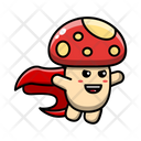 پیش‌نمایش فایل cute-mushroom-superhero-character-4443247 از پک قارچ بانمک