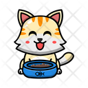 پیش‌نمایش فایل cute-cat-eating-food-bowl-4445703 از پک گربه بامزه