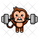 پیش‌نمایش فایل cute-monkey-doing-fitness-4452743 از پک میمون بانمک