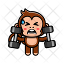 پیش‌نمایش فایل cute-monkey-fitness-with-dumbbell-4452748 از پک میمون بانمک
