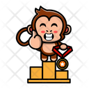 پیش‌نمایش فایل cute-monkey-get-medal-4460803 از پک میمون بانمک