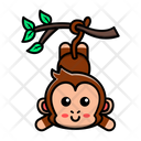 پیش‌نمایش فایل cute-monkey-hanging-on-tree-4452749 از پک میمون بانمک