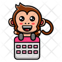 پیش‌نمایش فایل cute-monkey-with-calendar-4460813 از پک میمون بانمک
