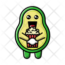 پیش‌نمایش فایل cute-avocado-eating-popcorn-4453839 از پک آووکادو ناز