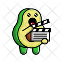 پیش‌نمایش فایل cute-avocado-holding-film-clapperboard-4453841 از پک آووکادو ناز