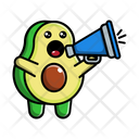 پیش‌نمایش فایل cute-avocado-holding-megaphone-4453843 از پک آووکادو ناز