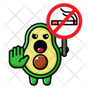 پیش‌نمایش فایل cute-avocado-holding-no-smoking-sign-4453845 از پک آووکادو ناز