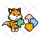 پیش‌نمایش فایل fox-putting-puzzle-4463804 از پک روباه بانمک