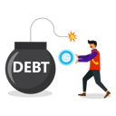 پیش‌نمایش فایل businessman-attack-the-the-debt-bomb-3984809 از پک کسب و کار