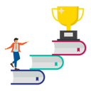 پیش‌نمایش فایل businessman-climb-books-to-get-trophies-3984796 از پک کسب و کار