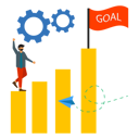 پیش‌نمایش فایل businessman-climbs-the-hurdles-to-reach-the-goal-3984799 از پک کسب و کار