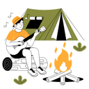 پیش‌نمایش فایل boy-singing-and-playing-guitar-near-campfire-9015075 از پک مسافرت و تعطیلات