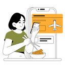 پیش‌نمایش فایل woman-ordering-flight-ticket-online-9015070 از پک مسافرت و تعطیلات