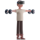 پیش‌نمایش فایل man-doing-virtual-workout-5510908 از پک متاورس