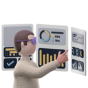 پیش‌نمایش فایل man-working-on-metaverse-ui-5510919 از پک متاورس