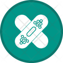 پیش‌نمایش فایل bandage-57 از پک گلیف پزشکی دایره ای چندرنگ با پس زمینه