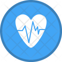 پیش‌نمایش فایل heartbeat-169 از پک گلیف پزشکی دایره ای چندرنگ با پس زمینه