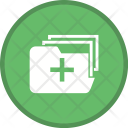 پیش‌نمایش فایل medical-folder-5 از پک گلیف پزشکی دایره ای چندرنگ با پس زمینه