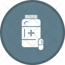 پیش‌نمایش فایل medicine-345 از پک گلیف پزشکی دایره ای چندرنگ با پس زمینه